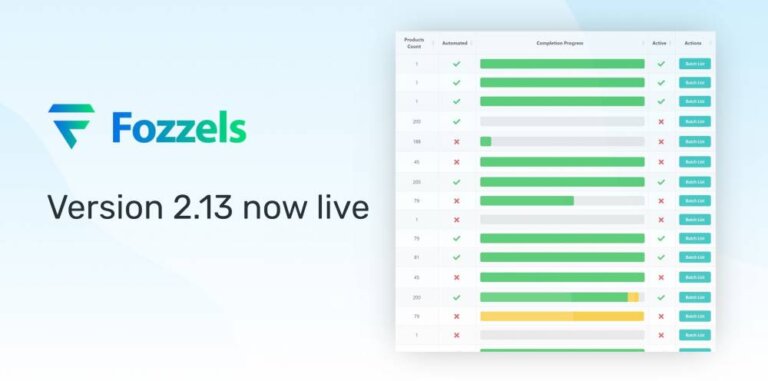 Fozzels version 2.13 released today