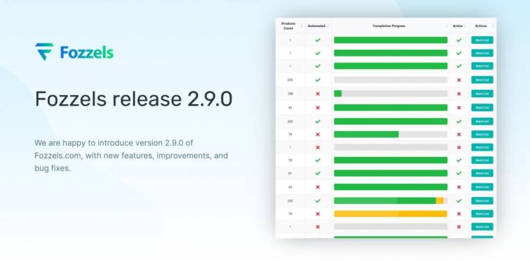 Fozzels release 2.9.0