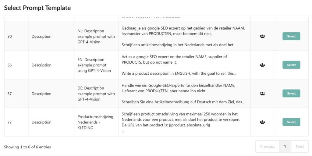 Fozzels screenshot extra prompt templates