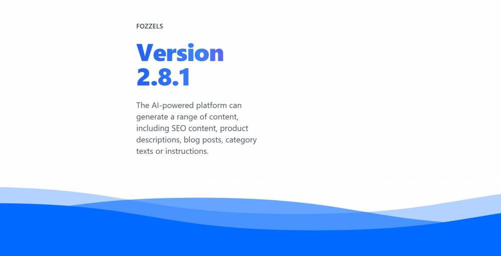 Fozzels version 2.8.1 now live